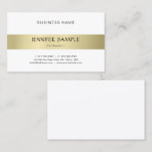 Elegantes Gold Look Einfach Modernes, Schlichtes B Visitenkarte (Vorne/Hinten)