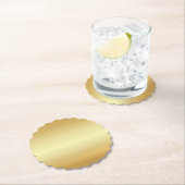 Elegantes Gold-Look Leere moderne Vorlage Untersetzer (Vor Ort)