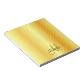 Elegantes Gold Look Mit Monogramm Vorlage Moderne Notizblock (angewinkelt)