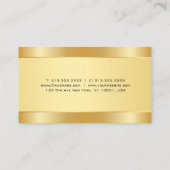 Elegantes Gold Look Moderne einfache Vorlage Klass Visitenkarte (Rückseite)