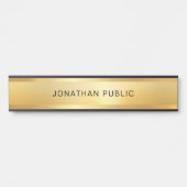 Elegantes Gold Look Moderner Glamour Trendy Templa Türschild (Vorderseite )