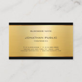 Elegantes Gold Look Modernes Luxus-Template Trendy Visitenkarte (Rückseite)