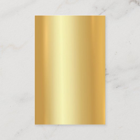 Elegantes Gold-Look Modernes Minimalistisches Temp Visitenkarte (Rückseite)