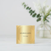 Elegantes Gold Look Template Beruflich modern Quadratische Visitenkarte (Stehend Vorderseite)