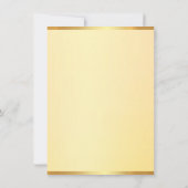 Elegantes Gold Look Template Modernes Monogramm ei Mitteilungskarte (Rückseite)