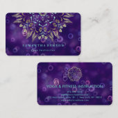 Elegantes Gold Lotus Logo Yoga Meditation Wellness Visitenkarte (Vorne/Hinten)