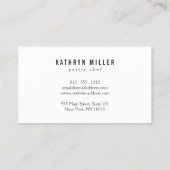 Elegantes Gold Macaron Trio Logo auf schwarz Visitenkarte (Rückseite)