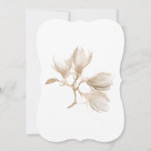 Elegantes Gold Magnolia Brautparty Einladung (Rückseite)