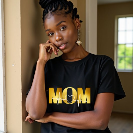 Elegantes Gold MAMA Heartbeat - Perfektes Geschenk T-Shirt