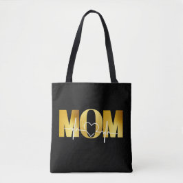 Elegantes Gold MAMA Heartbeat - Perfektes Geschenk Tasche