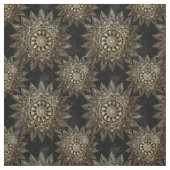 Elegantes Gold Mandala Black Design Stoff (Muster)
