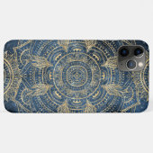 Elegantes Gold Mandala Blue Whimsy Design Case-Mate iPhone Hülle (Rückseite (Horizontal))