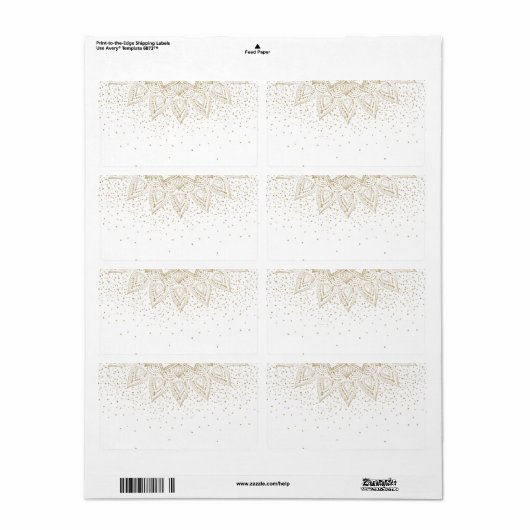 Elegantes Gold Mandala Dots Design (Vorne)