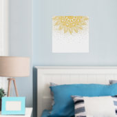 Elegantes Gold Mandala Dots Design Foliendrucke (In Situ (Schlafzimmer))