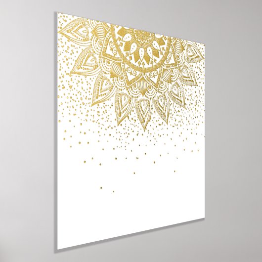 Elegantes Gold Mandala Dots Design Foliendrucke (Ablage )