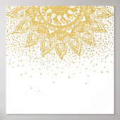 Elegantes Gold Mandala Dots Design Foliendrucke (Vorderseite)