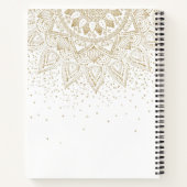 Elegantes Gold Mandala Dots Design Notizblock (Rückseite)