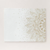 Elegantes Gold Mandala Dots Design Puzzle (Horizontal)