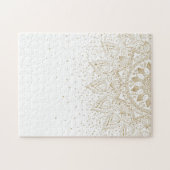 Elegantes Gold Mandala Dots Design Puzzle (Horizontal)