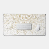 Elegantes Gold Mandala Dots Design Schreibtischunterlage (Tastatur & Maus)