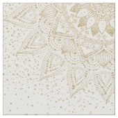 Elegantes Gold Mandala Dots Design Stoff (Nahaufnahme)