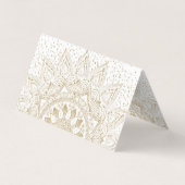 Elegantes Gold Mandala Dots Design Visitenkarten (Rückseite)