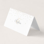 Elegantes Gold Mandala Dots Design Visitenkarten (Vorderseite)
