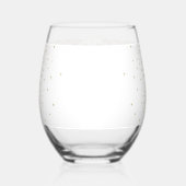 Elegantes Gold Mandala Dots Design Weinglas Ohne Stiel (Links)