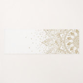 Elegantes Gold Mandala Dots Design Yogamatte (Vorderseite (Horizontal))