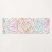 Elegantes Gold Mandala & Holographic Glitzer Desig Yogamatte (Rückseite (Horizontal))
