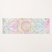 Elegantes Gold Mandala & Holographic Glitzer Desig Yogamatte (Vorderseite (Horizontal))