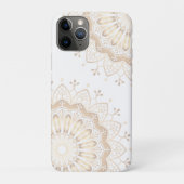 Elegantes Gold Mandala Muster auf Weiß Case-Mate iPhone Hülle (Rückseite)