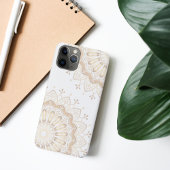 Elegantes Gold Mandala Muster auf Weiß Case-Mate iPhone Hülle