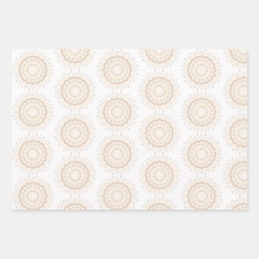 Elegantes Gold Mandala Muster Geschenkpapier Set (Vorderseite 3)