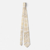 Elegantes Gold Mandala Sonnenblume Weißes Muster Krawatte (Rückseite)