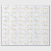 Elegantes Gold & Marble Frohe Weihnachtsmuster Geschenkpapier (Flach)