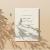 Elegantes Gold Marfil Altes Geld Klassiker Einladung