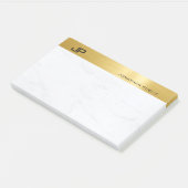 Elegantes Gold Marmor Einfaches Template Modernes Post-it Klebezettel (angewinkelt)