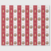 Elegantes Gold Mercury Custom Foto Geschenkpapier (Flach)