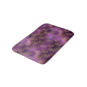 Elegantes Gold Mermaid Muster Lila Metallic Shiny Badematte (Schrägansicht)