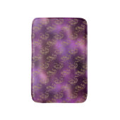 Elegantes Gold Mermaid Muster Lila Metallic Shiny Badematte (Vorderseite Vertikal)