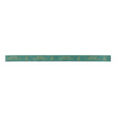 Elegantes Gold Merry Christmas Tree Satin Ribbon Satinband (Vorderseite)