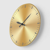 Elegantes Gold Metallic Design, zeitlos stilvoll Große Wanduhr (Winkel)