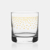 Elegantes Gold Metallic Look Confetti Trinkbehälte Whiskyglas (Rückseite)
