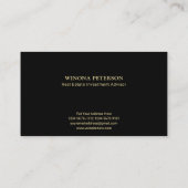 Elegantes Gold mit House Arrow Logo Real Anwesen Visitenkarte (Rückseite)