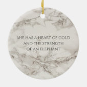 Elegantes Gold Mit Monogramm Keramik Ornament (Hinten)