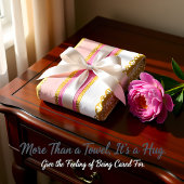 Elegantes Gold mit rosa und weißem Streifen Badhandtuch Set