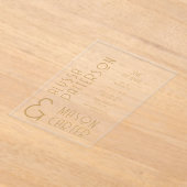 Elegantes Gold Moderne Hochzeit rettet das Datum Acryleinladungen (Ablage )