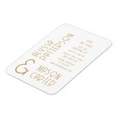 Elegantes Gold Moderne Hochzeit rettet das Datum Magnet (Linke Seite)