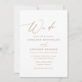 Elegantes Gold Moderne Kalligraphie machen wir Hoc Einladung (Vorderseite)